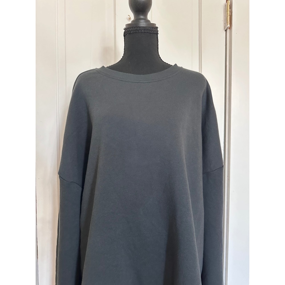 Original Use Hematite Black Oversized Crewneck Sweatshirt XXL